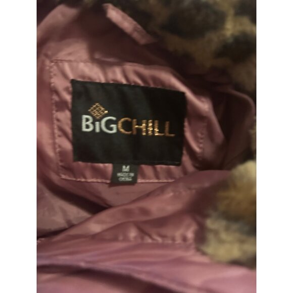 Big Chill purple quilted hooded jacket coat size M - Picture 3 of 6